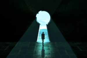 立ちはだかる壁に鍵穴が開く